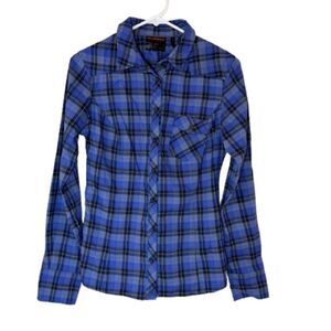 MAMMUT Bela Shirt Style 1030-01951 Blue checked outdoor shirt USA S